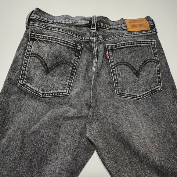 Levi's Gray Wash Stretch Denim Button Fly Wedgie Ankle Jeans - Picture 3 of 10